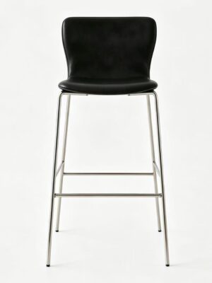 Gloss Leather Bar Stool