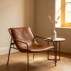 2f939b0661db64dae52fb7b40348d923 Metal Frame Leather Lounge Chair
