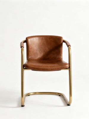 Minimalist Metal Frame Arm Side Chair