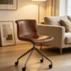Retro Leather Office Swivel Chair