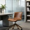 Retro Leather Office Swivel Chair