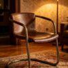 5cfef3e7e5ecdee6d168eb465ac00431 Minimalist Metal Frame Arm Side Chair
