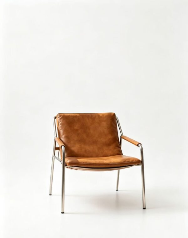 5d7bbed73872ec4d608e1e68cf67a762 Metal Frame Leather Lounge Chair