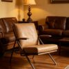75a7136c46ee621fb773223cd91ab272 Solid Wood Frame Vintage Leather Lounge Chair