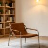 7d742b76d561d59a92b39dd14da77a05 Metal Frame Leather Lounge Chair