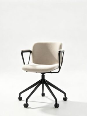 Minimalist Fabric Armrest Office Swivel Chair