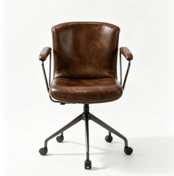85e8db5f6e856c6cae4fedce912025f8 Vintage Leather Armrest Office Swivel Chair