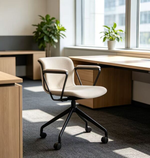 a38cc83fdbec3e4cf717e8ff1deb4d90 Minimalist Fabric Armrest Office Swivel Chair