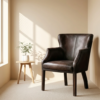 屏幕截图 2026-06-11 140254 Vintage brown leather wingback-style lounge chair