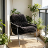屏幕截图 2026-06-12 154613 Black Velvet Backrest Leisure Chair