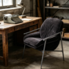 屏幕截图 2026-06-12 154625 Black Velvet Backrest Leisure Chair