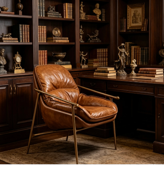 屏幕截图 2026-06-15 155506 Vintage Copper Frame Armchair