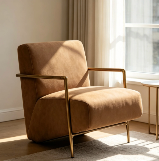 Vintage Leather Accent Chair