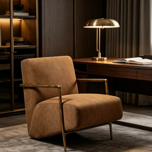 Vintage Leather Accent Chair