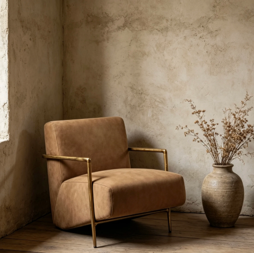Vintage Leather Accent Chair