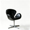 Black leather leisure chair