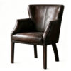 微信图片_20260611161033_219_4 Vintage brown leather wingback-style lounge chair