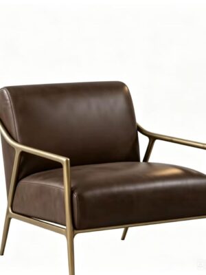 Brown Vintage Backrest Leisure Chair