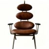 Dark Brown Vintage Accent Chair