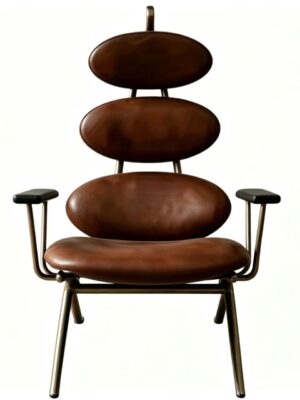 Dark Brown Vintage Accent Chair