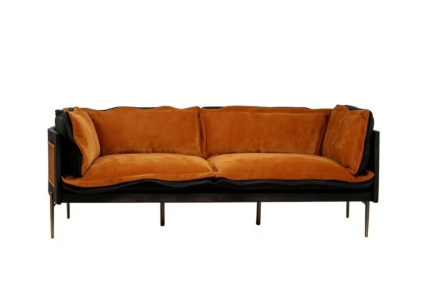 微信图片_20260615160410_259_4 Vintage Fabric Sofa with Bronze Metal Legs