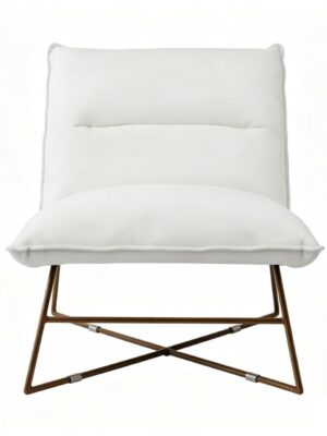 White Fabric Leisure Chair