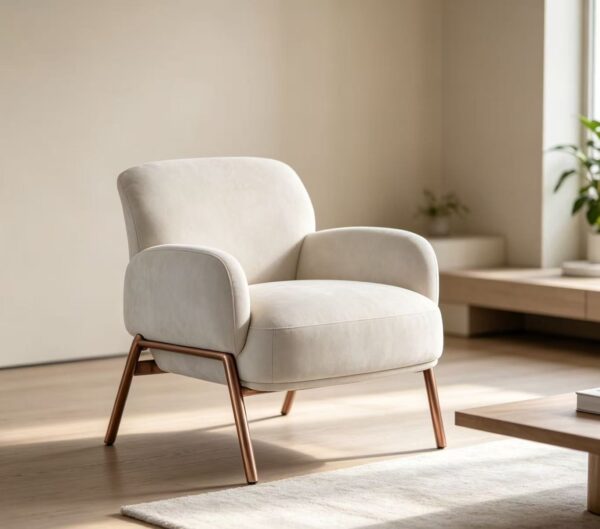 Elio Cream Velvet Chair
