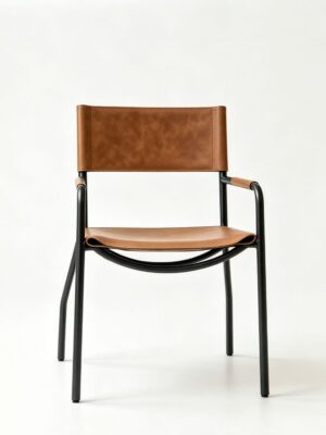 Vintage Top Grain Leather Dining Chair