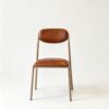 38e371caf161097af278c7976b7b4ceb Minimalist Brown PU Leather Metal Frame Dining Chair