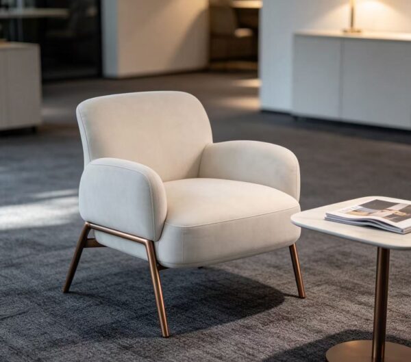 Elio Cream Velvet Chair
