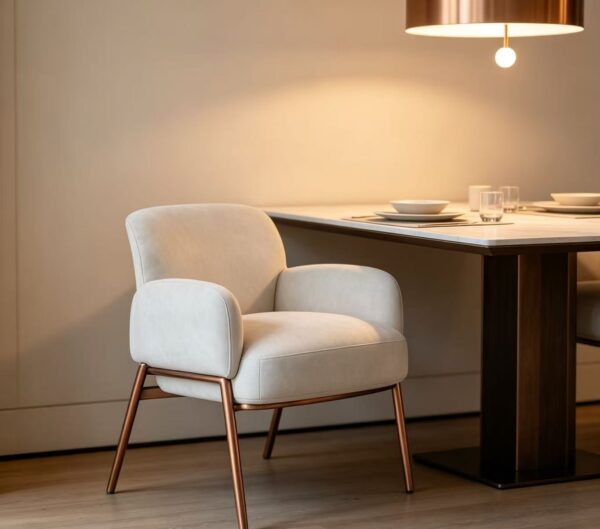 Elio Cream Velvet Chair