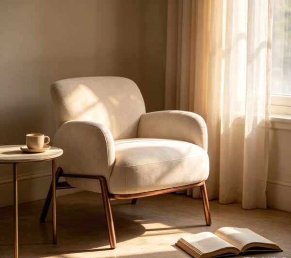 Elio Cream Velvet Chair