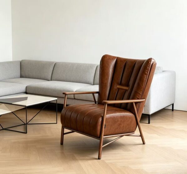 Elegant Industrial Design Armchair