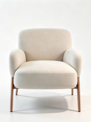 Elio Cream Velvet Chair