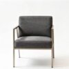 febc6f3f1ca308771f20257baa09d6cb Vintage Grey Upholstered Accent Chair with Silver Frame