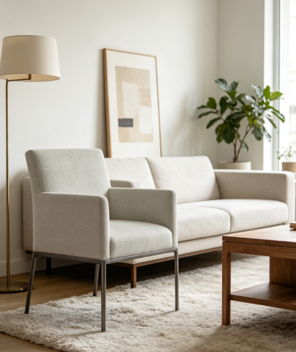屏幕截图 2026-07-05 155915 Grey Fabric Upholstered Arm Chair