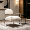 屏幕截图 2026-07-05 162848 Cream Bouclé Fabric Accent Chair