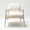 屏幕截图 2026-07-05 162855 Cream Bouclé Fabric Accent Chair