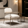 屏幕截图 2026-07-05 162913 Cream Bouclé Fabric Accent Chair