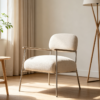 屏幕截图 2026-07-05 162919 Cream Bouclé Fabric Accent Chair