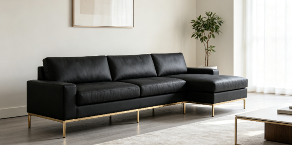 Metro L Leather Sectional
