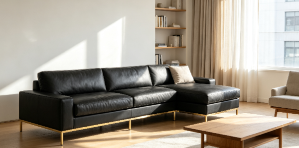 Metro L Leather Sectional