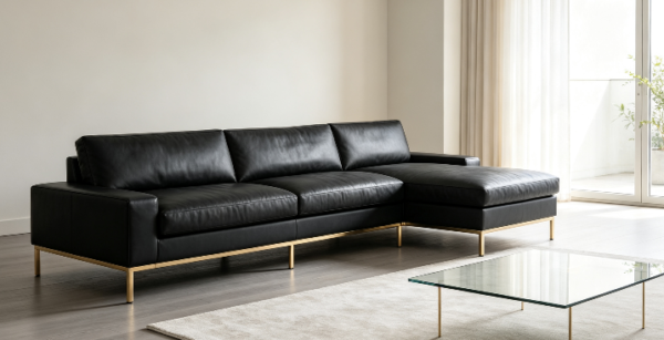 Metro L Leather Sectional