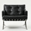 Elegant Leather & Stainless Steel Frame