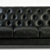 Elegant Leather Chair with Rubberwood Legs